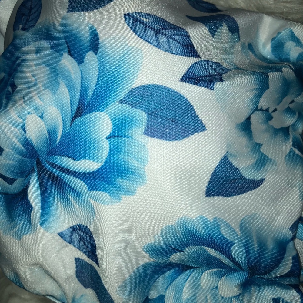 Floral Blue Off Shoulder Bikini - Picture 6 of 6